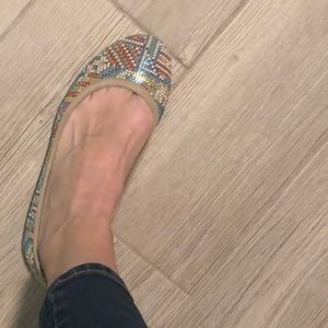 Jeweled flats from Italy size 7